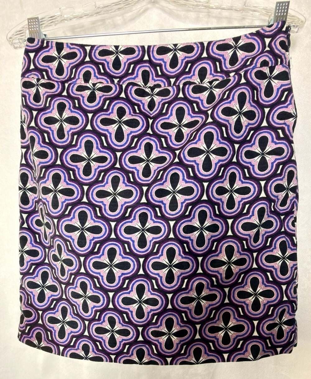 Ann Taylor Petite Geometric Pattern Mini Skirt Size 2P